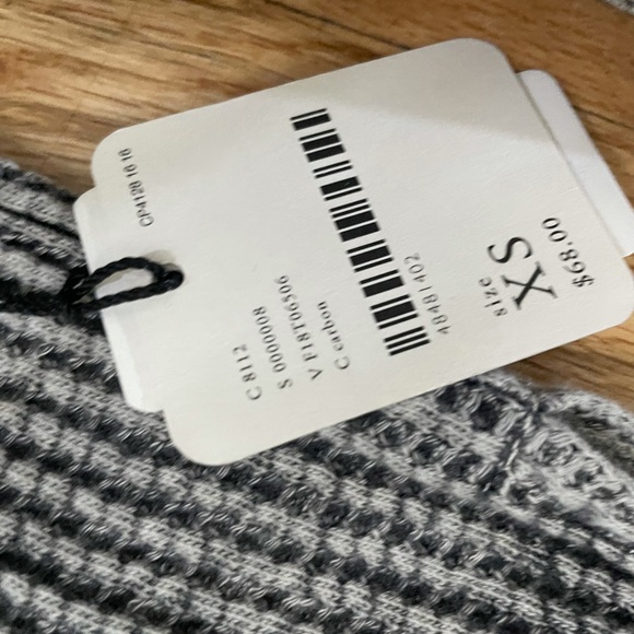 Free People Gray Waffle Sweater Thermal Top - Picture 4 of 5